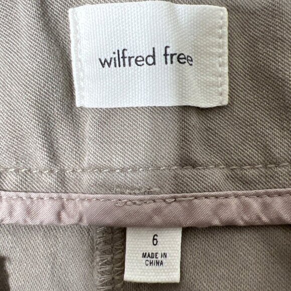 ARITZIA WILFRED FREE High Rise Picture Cargo Pants Nomad Taupe Sz 6 EUC #94891 - Picture 5 of 6